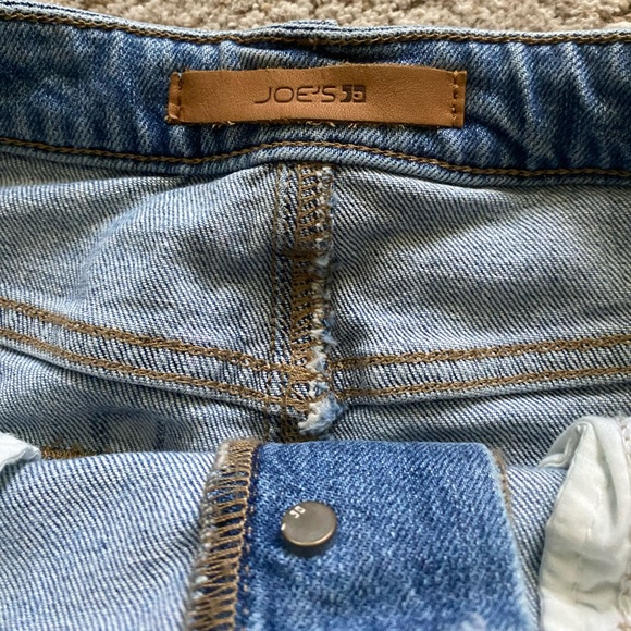 Joe’s Jeans | Denim asymmetrical distressed jean mini skirt - Picture 5 of 8